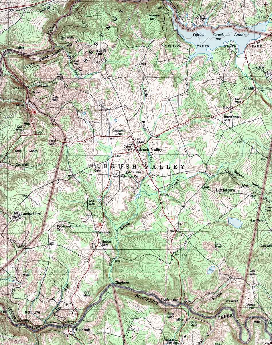 Map of Brush Valley