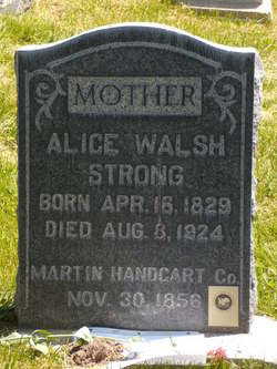 Alice Walsh Strong's headstone
